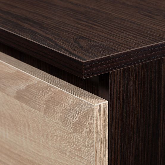 SKRIŇA S 90 cm 2 DVERE 2 ZÁSUVKY PK WENGE / SONOMA