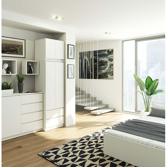 SKRIŇA S NADSTAVCOM S60 2D 2SZ CLP PK BIELA
