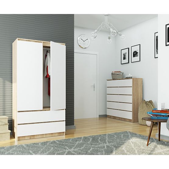 SKRIŇA S90 2D 2SZ CLP PK SONOMA / BIELA