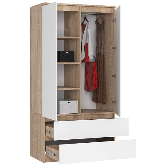 SKRIŇA S90 2D 2SZ CLP PK SONOMA / BIELA