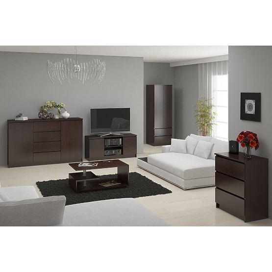 SKRIŇA STAR S 60 cm 2 DVERÍ 2 ZÁSUVKY WENGE