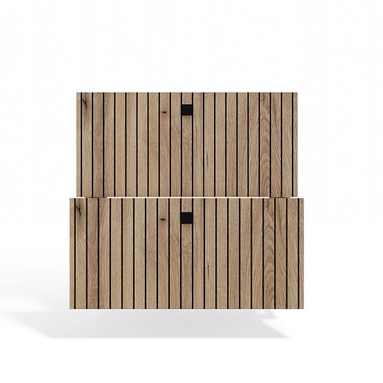 SKRINKA POD UMÝVADLO TIGO 60 2S DUB EVOKE 2 ZÁSUVKY DRÁŽKOVANÝ ČELNÝ PANEL ZÁVESNÁ