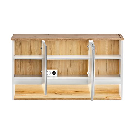 Skrinka so zrkadlom 120 cm 3 dvere