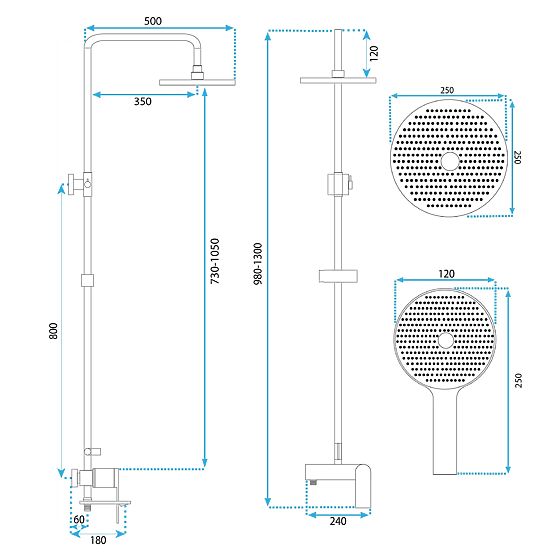 Sprchová sada REA AVALON ČIERNA