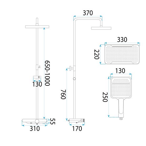 Sprchová sada REA Bari Čierna