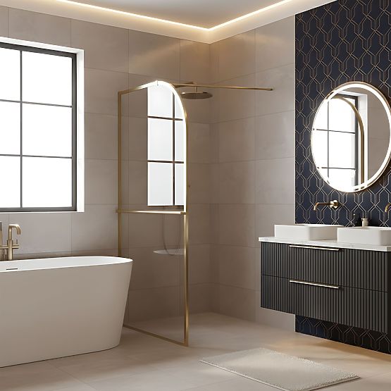 Sprchová stena Rea Sky Brush Gold 120