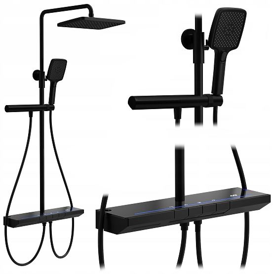Sprchová súprava s termostatom REA Pedro Čierna