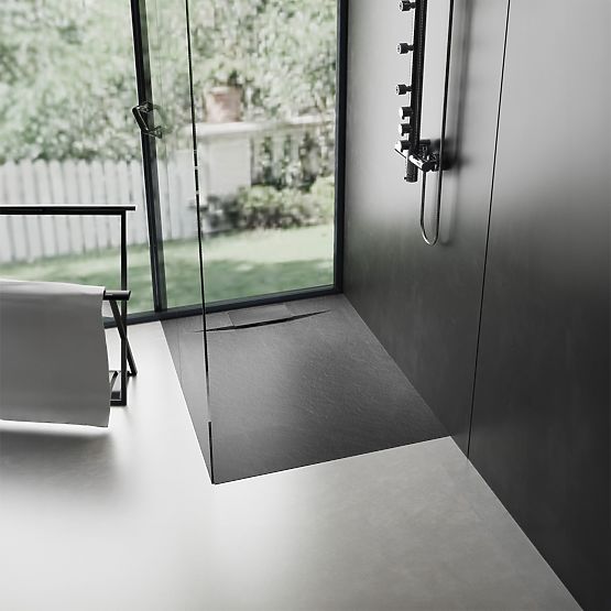 Sprchová vanička Bazalt Black 90x90