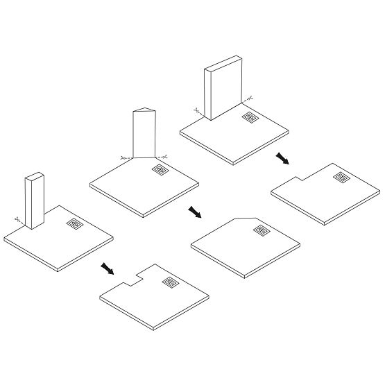 Sprchová vanička Bazalt Grey 90x90