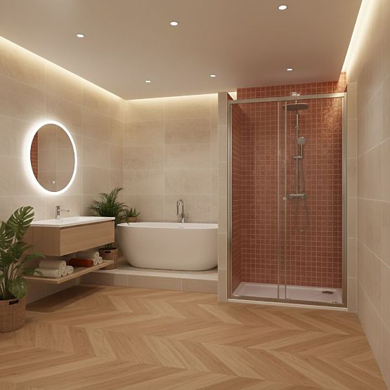 Sprchové dvere Rea Primo Slide 110 Chróm