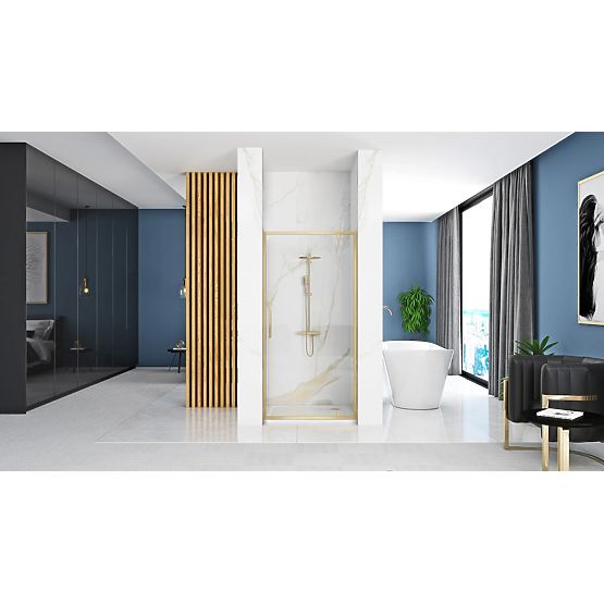 Sprchové dvere REA Rapid Swing 90 ZLATÉ KARTÁČOVANÉ