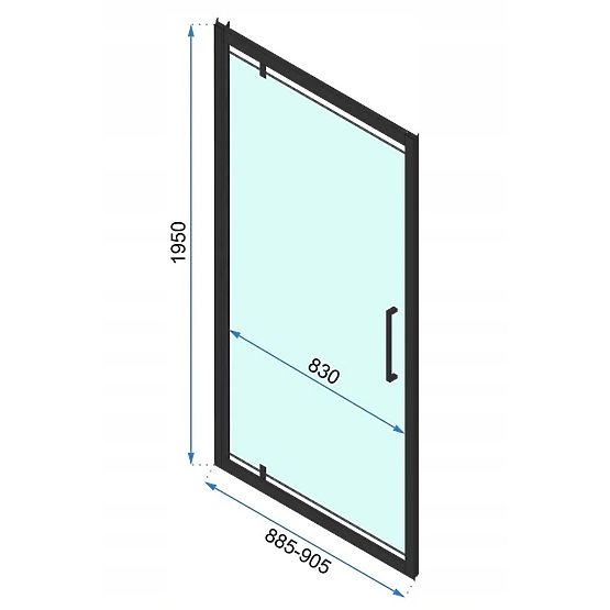 Sprchové dvere REA Rapid Swing 90 ZLATÉ KARTÁČOVANÉ