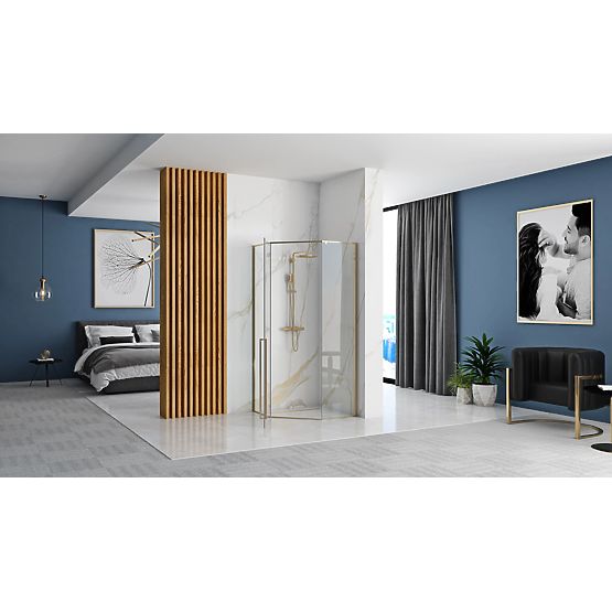 Sprchový kút Rea DIAMOND 100x100 GOLD