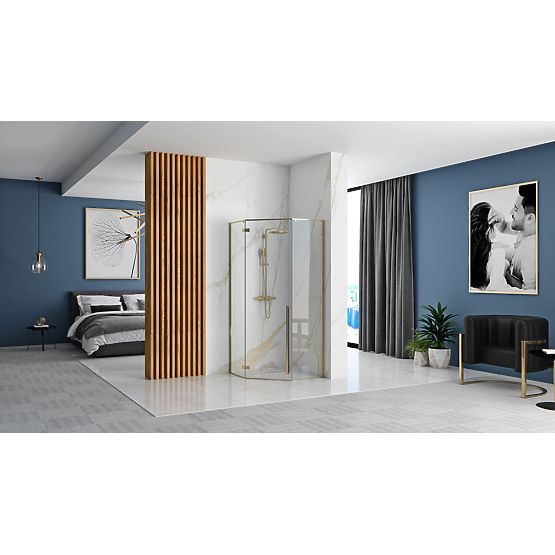 Sprchový kút Rea DIAMOND 100x100 GOLD