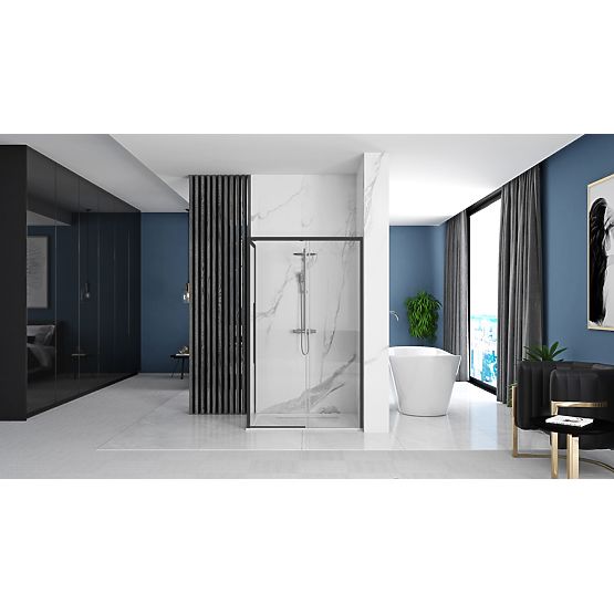 Sprchový kút SOLAR BLACK MAT 120x90