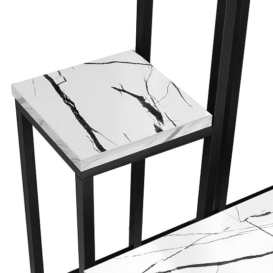 Stojan na kvety ANTIRES biely mramor kovový