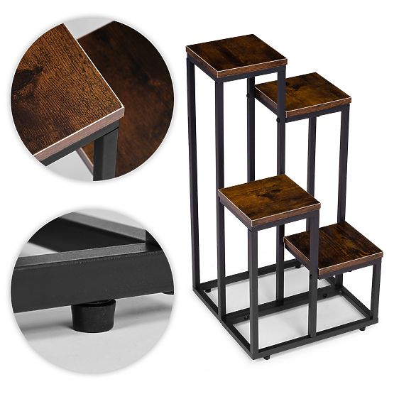 Stojan na kvety ozdoby 4 police loft ModernHome