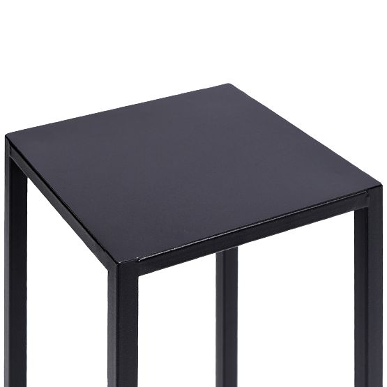 Stojan na kvety Piatto loft 60 cm čierny