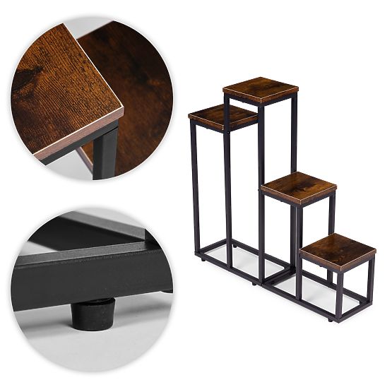 Stojan na kvety so 4 policami loft ModernHome