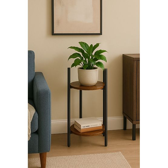 Stojan na kvety stojaci stojan na kvety dekorácia 2 úrovne loft ModernHome