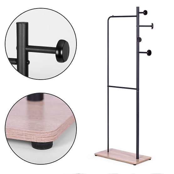 Stojanový vešiak na oblečenie s policou na topánky