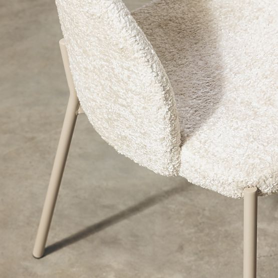 Stolička s otvorom v operadle Jazz, svetlo béžová