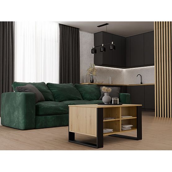 Stolík Modern 4P DUB ARTISAN ČIERNY