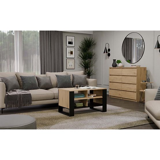 Stolík Modern 4P DUB ARTISAN ČIERNY