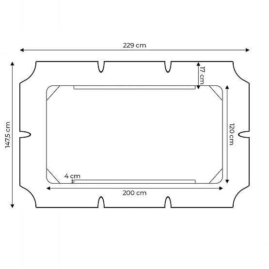Strieška na hojdačku 200 x 120 cm vodeodolný poťah zelený ModernHome