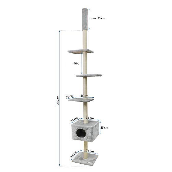 STROPNÉ ŠKRABADLO PRE MAČKY ŠEDÉ P70374