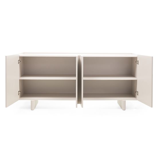 Štvordverová komoda Moss kašmírová, zaoblená