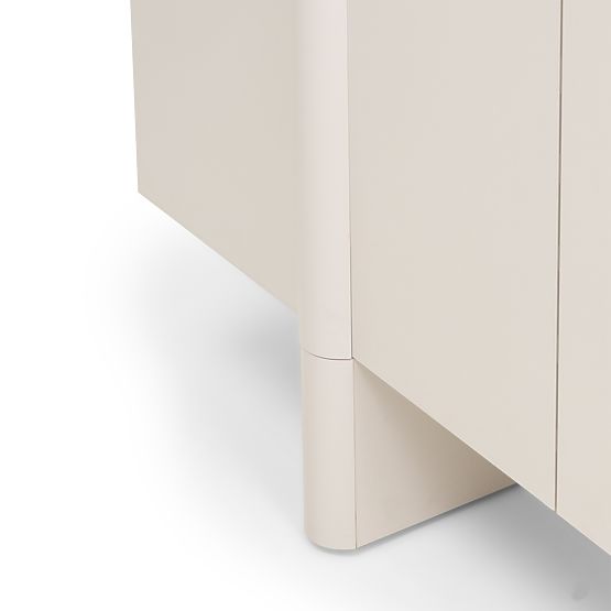 Štvordverová komoda Moss kašmírová, zaoblená