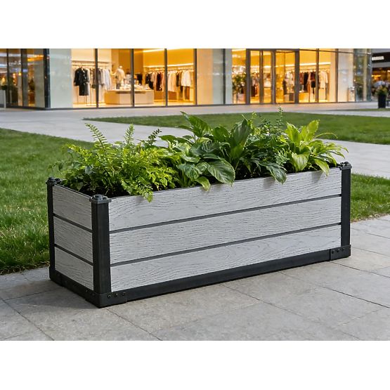 Štýlový záhradný kvetináč Obal na kvety Obdĺžnikový kvetináč 105x39x36,55 cm