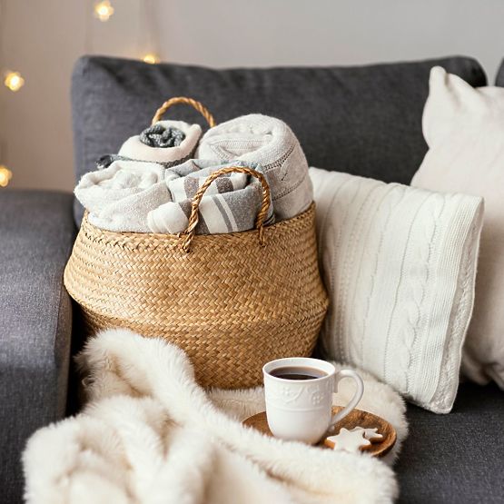 Súprava 3 ks prírodných košov BOHO