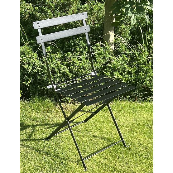 Súprava balkónového nábytku (2 x skladacie stoličky + stôl) SEMPLICI Oceľ Čierna