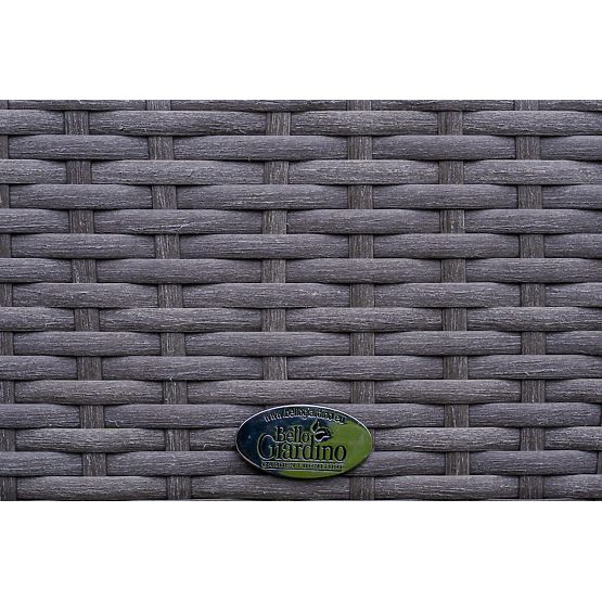 Súprava jedálenského nábytku z technoratanu (stôl 150x90cm + 6 stoličiek) AVVICENTE sivá