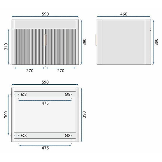 Súprava kúpeľňového nábytku s umývadlom Astor 60 cm Biela