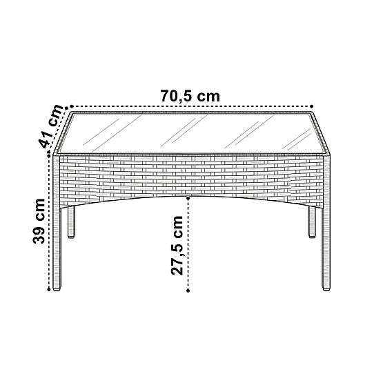 Súprava záhradného nábytku CAMELIA čierna čierne vankúše