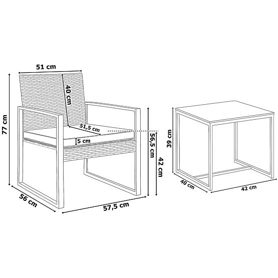 Súprava Záhradného Nábytku COFFI