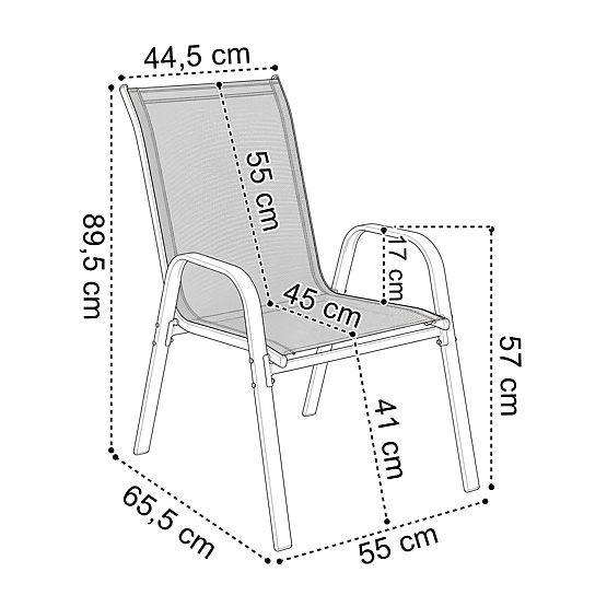 Súprava záhradného nábytku PALMA stôl + 2 stoličky