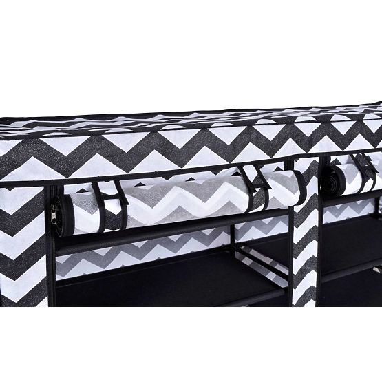 Textilná skriňa na topánky Gabi - zebra