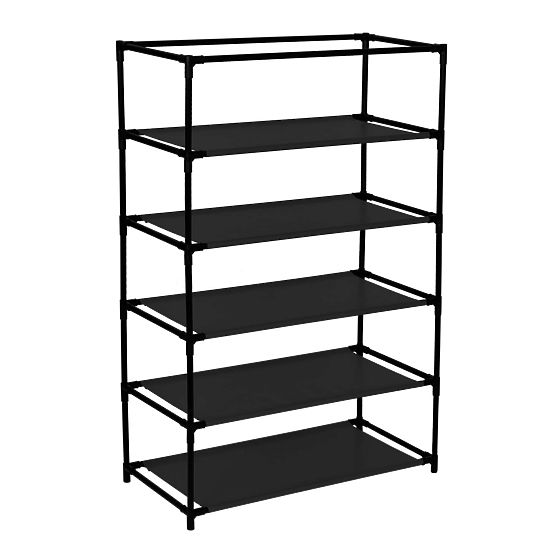 Textilná skrinka na topánky Mona tmavo hnedá