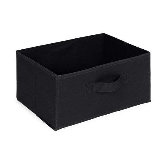 Textilná skrinka regál organizér s vyberateľnými košmi 3 úrovne loft čierna ModernHome