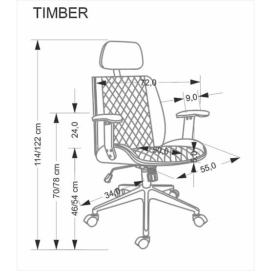 TIMBER kancelárske kreslo orechové/béžové