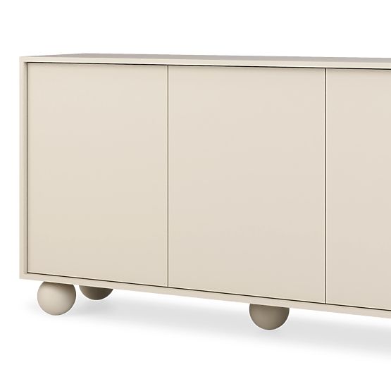 Trojdverová komoda Aldo kašmír, nožičky guličky