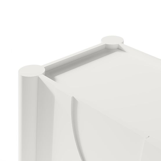 Trojdverová komoda Lunaria s frézovaným čelom, biela