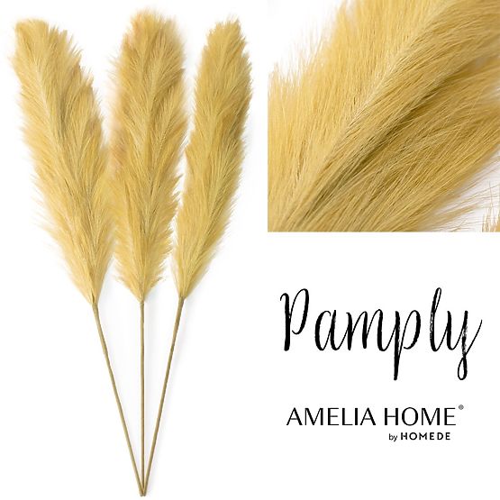 Umelá kvetina PAMPLY farba horčicová ameliahome