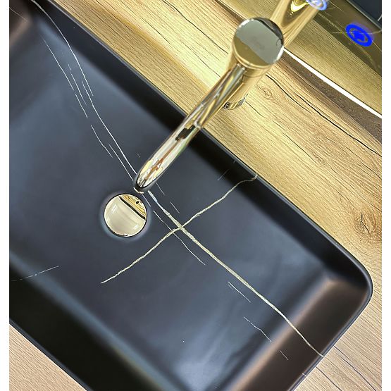 Umyvadlo na dosku Denis Black Stone Matt