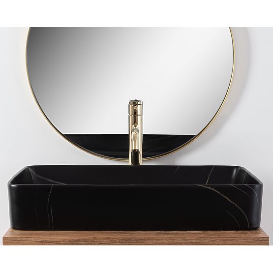 Umyvadlo na dosku Denis Black Stone Matt