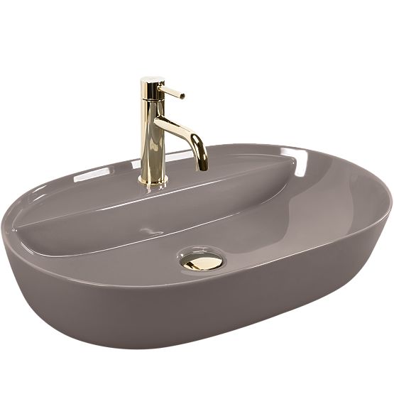 Umyvadlo REA Aura 61 Beige Shiny